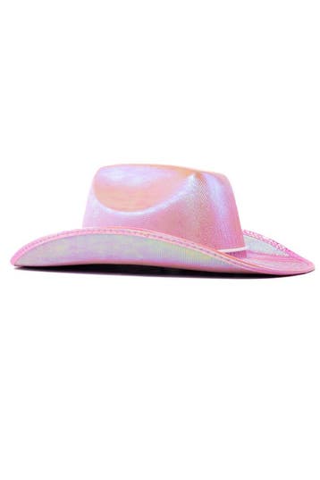 Cowboyhoed Iridescent Roze Lichtroze Regenboog Cowboy Wester, Kleding | Dames, Ophalen of Verzenden, Nieuw