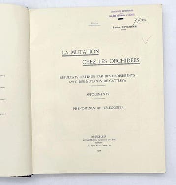 Reychler - La Mutation chez les Orchidées - 1928