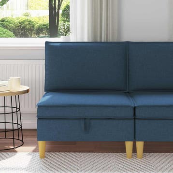 vidaXL Sofa met opslag Stof, Maison & Meubles, Canapés | Salons, Verzenden