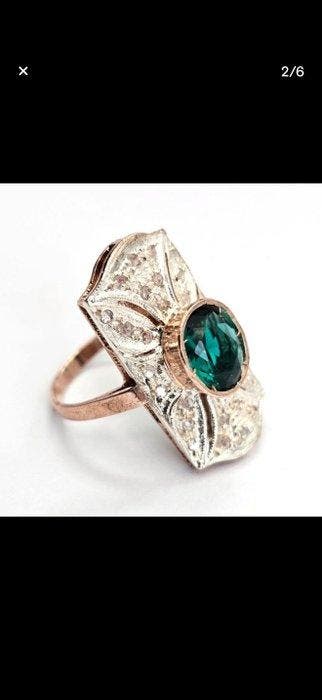Sans prix de réserve - Bague - 9 carats Or rose, Argent -, Handtassen en Accessoires, Ringen, Nieuw