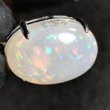 Grand pendentif argent et opale welo Bijoux - Hauteur : 30