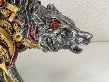 Exclusief S.Buru - sculptuur, XXL STATUE-signed-STEAMpunk, Antiek en Kunst