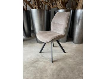 Veiling - Eetkamerstoel Vale (set van 8) microvezel stof-Liv, Nieuw