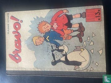 Bill en Bull - Bravo! album 13 - 1948, Eén stripboek, Verzenden, Gelezen, Antoine, Marcel, Cuvelier, Paul, Dumoulin, Blanche, Dupuich, Jean Alfred, Jacquemond, Janine, Knerr, Harold H., Leblicq, Henri, Livain, Raoul, Saint-Ogan, Alain, Santels, Louis, Scott, Sir Walter [naar], Steeman, Stanislas-André, Sylvain, A..