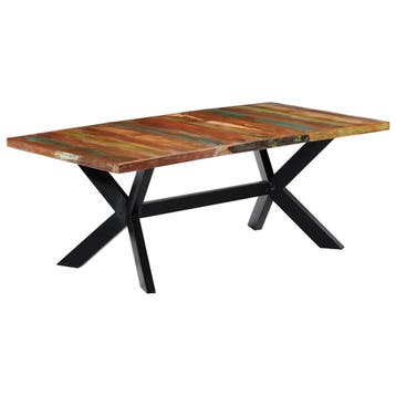 vidaXL Eettafel 200x100x75 cm massief gerecycled hout, Verzenden, Nieuw