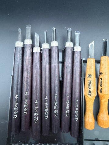Werkgereedschap Vintage - Japanse houtsnijgereedschappen