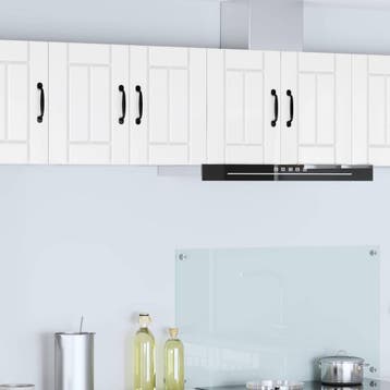 vidaXL Wandkast LUCCA 2 st Hoogglans Wit Bewerkt hout, Verzenden
