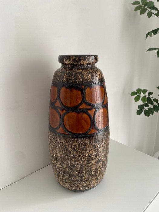 Scheurich - Vaas - model 284-47 - Aardewerk - Fat Lava, Antiquités & Art, Art | Objets design