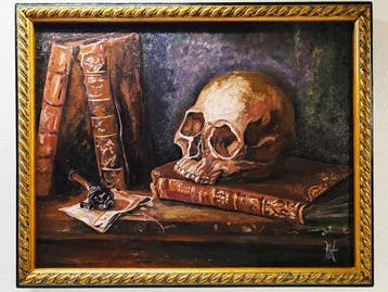 École allemande (XX) - Memento Mori, Vanitas, Antiek en Kunst