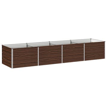 vidaXL Verhoogde Tuinbak Zwart 320 x 80 x 55 cm koudgewalst, Verzenden