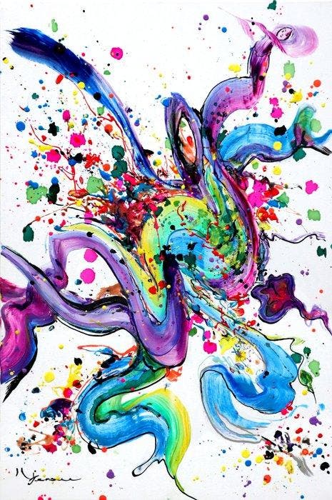 Kspersee - Danse de joie, Antiek en Kunst, Kunst | Schilderijen | Modern