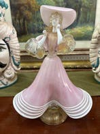 Murano - Beeldje - Dama in vetro di Murano (2) - Muranoglas, Antiek en Kunst