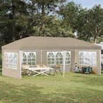 vidaXL Pop-up Feesttent 575 x 289 x 245 cm Crèmekleurig, Verzenden, Nieuw