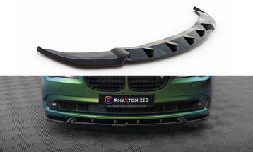Maxton Frontspoiler Glans Zwart V2 BMW 7 Serie F01 F02 B9500, Nieuw, Voor, BMW
