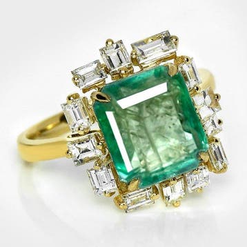 Zonder minimumprijs - Hanger - 14 karaat IGI 4,55 ct Zambia