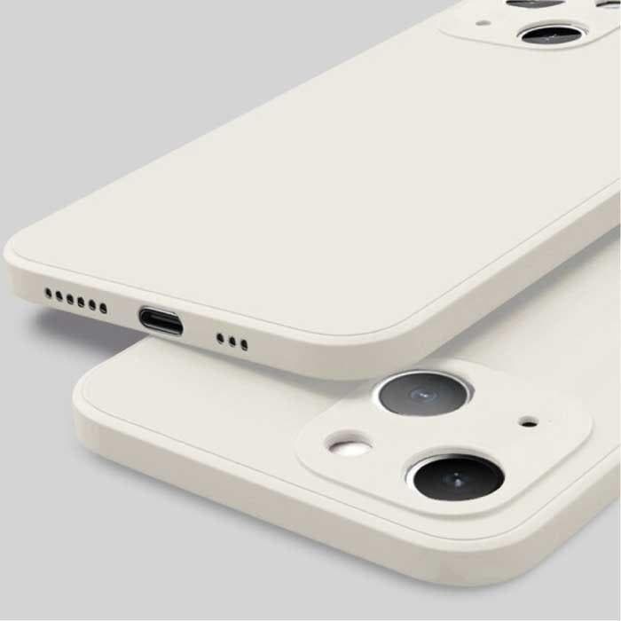 iPhone 14 Square Silicone Hoesje - Zachte Matte Case Liquid, Télécoms, Téléphonie mobile | Housses, Coques & Façades | Apple iPhone