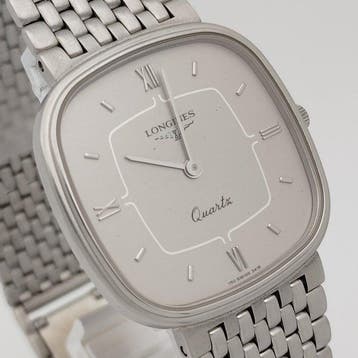 Longines - Cushion Case Silver Dial Quartz - Zonder