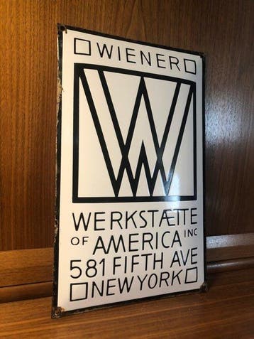 Rare Wiener Werkstätte of America Inc Art Deco - Enseigne, Antiek en Kunst