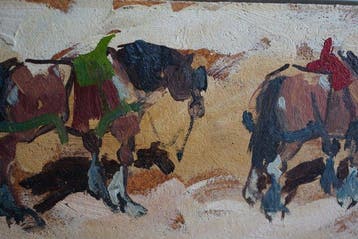 Basso Ragni (1921-1979) - Cavalli e figure
