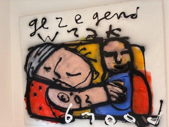 Herman Brood (1946-2001) - Gezegend wrak, Antiquités & Art, Art | Peinture | Moderne