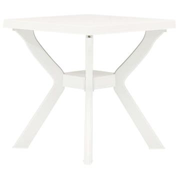 vidaXL Bistrotafel 70x70x72 cm kunststof wit, Verzenden, Nieuw
