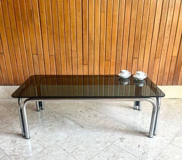 Table basse - Acier, Verre - Table basse en acier et verre