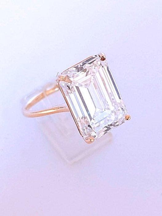 Zonder minimumprijs - Ring - 18 karaat Geel goud - 8.20ct., Bijoux, Sacs & Beauté, Bagues