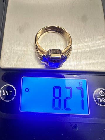 Ring - 18 karaat Geel goud - 2.00ct. tw. Amethist - 8,27 g, Handtassen en Accessoires, Ringen, Nieuw