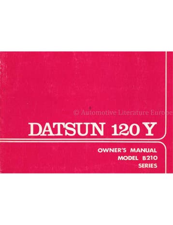 1974 DATSUN 120Y (B 210 SERIES) INSTRUCTIEBOEKJE ENGELS