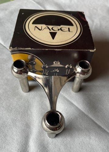 Stoff-Nagel - Stoff Nagel - Kaarsenhouder (2) - Chroom -