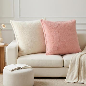 vidaXL Kussensloop 2 st HOUTEN Roze 65 x 65 cm Nep, Verzenden, Nieuw