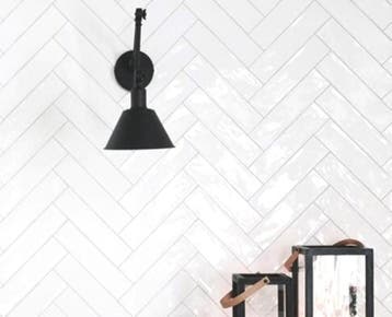 Wandtegel Cifre Block Handvorm Wit Glans 7,5x30 (Muurtegels), Nieuw, 20 tot 40 cm, 10 m² of meer, Wandtegels