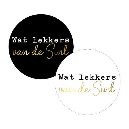 30x Sticker - wat lekkers van de sint - sinterklaas, Hobby en Vrije tijd, Stickers en Plaatjes, Meerdere stickers, Nieuw, Ophalen of Verzenden