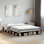 vidaXL Bedframe bewerkt hout zwart 160x200 cm, Verzenden, Nieuw