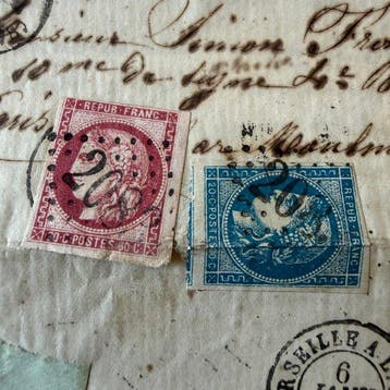 Frankrijk - Yvert 45B en 49 Boule de Moulins gecanceld op