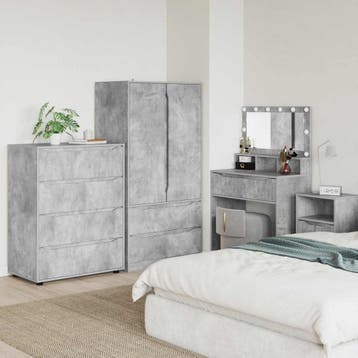 vidaXL Opbergkasten 80 x 48 x 105 cm Bewerkt hout Beton, Verzenden