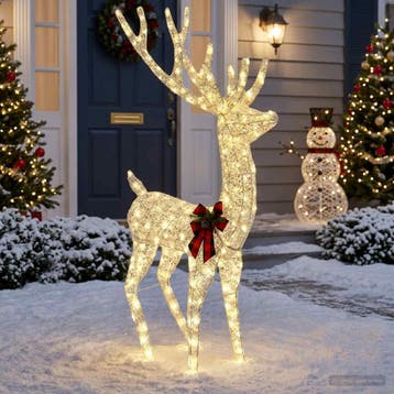 vidaXL 3D Kerst Rendier LOVIISA 250 LEDs Warmwit 96 x 40 x, Verzenden