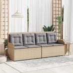 vidaXL Tuinbank Beige poly rattan, Verzenden, Nieuw