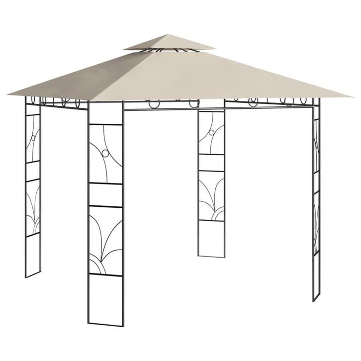 vidaXL Prieel 160 g/m² 3x3x2,7 m crèmekleurig, Jardin & Terrasse, Tonnelles, Envoi