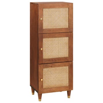 vidaXL Hoge kast Bruin 40 x 33,5 x 110 cm Massief Mango Hout, Maison & Meubles, Verzenden