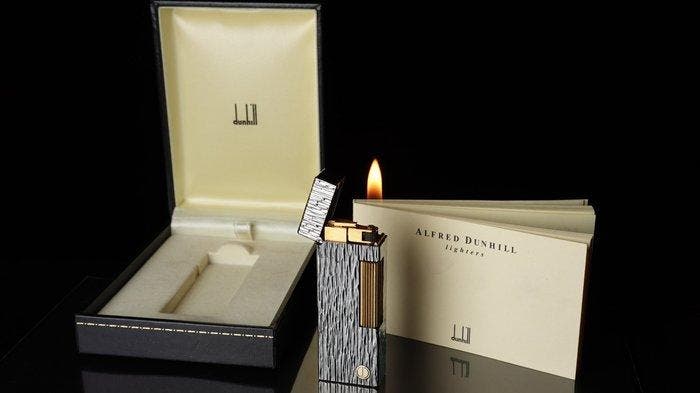 Dunill - Bark Pattern Rollagas Lighter - Zonder minimumprijs, Collections, Articles de fumeurs, Briquets & Boîtes d'allumettes