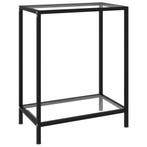 vidaXL Wandtafel 60x35x75 cm gehard glas transparant, Huis en Inrichting, Tafels | Bijzettafels, Verzenden, Nieuw