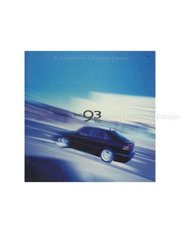2002 SAAB 9-3 TiD BROCHURE NEDERLANDS (BELGIË), Ophalen of Verzenden, Nieuw