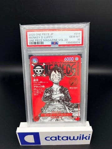 One Piece - 10 Graded card - Monkey D Luffy ST21-014 One, Nieuw