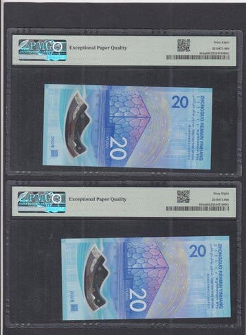 China. - 2 x 20 Renminbi Yuan 2022 - Pick 916a - consecutive