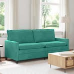 vidaXL bank / zetel Turquoise 196 x 81 x 87,5 cm Fluweel, Verzenden, Nieuw