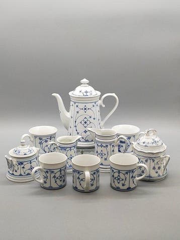 Koffieservies - Patchwork Porzellan Service - Konvolut -
