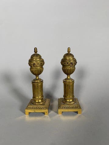 Cassolette (2) - Louis XVI - Brons - dubbel gebruik, Antiek en Kunst