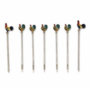 Brochette (8) - Art déco - Argent - Adolph Scott | Rare, Antiek en Kunst