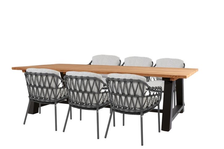 4 Seasons Outdoor Calpi tuinset met Blora aluminium tafel, Jardin & Terrasse, Ensembles de jardin